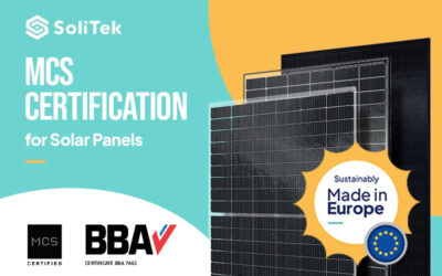 SoliTek Receives MCS Certification for selection of Glass-Glass Solar Panels